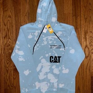 Caterpillar Acid Wash Hoodie Size Large NEW